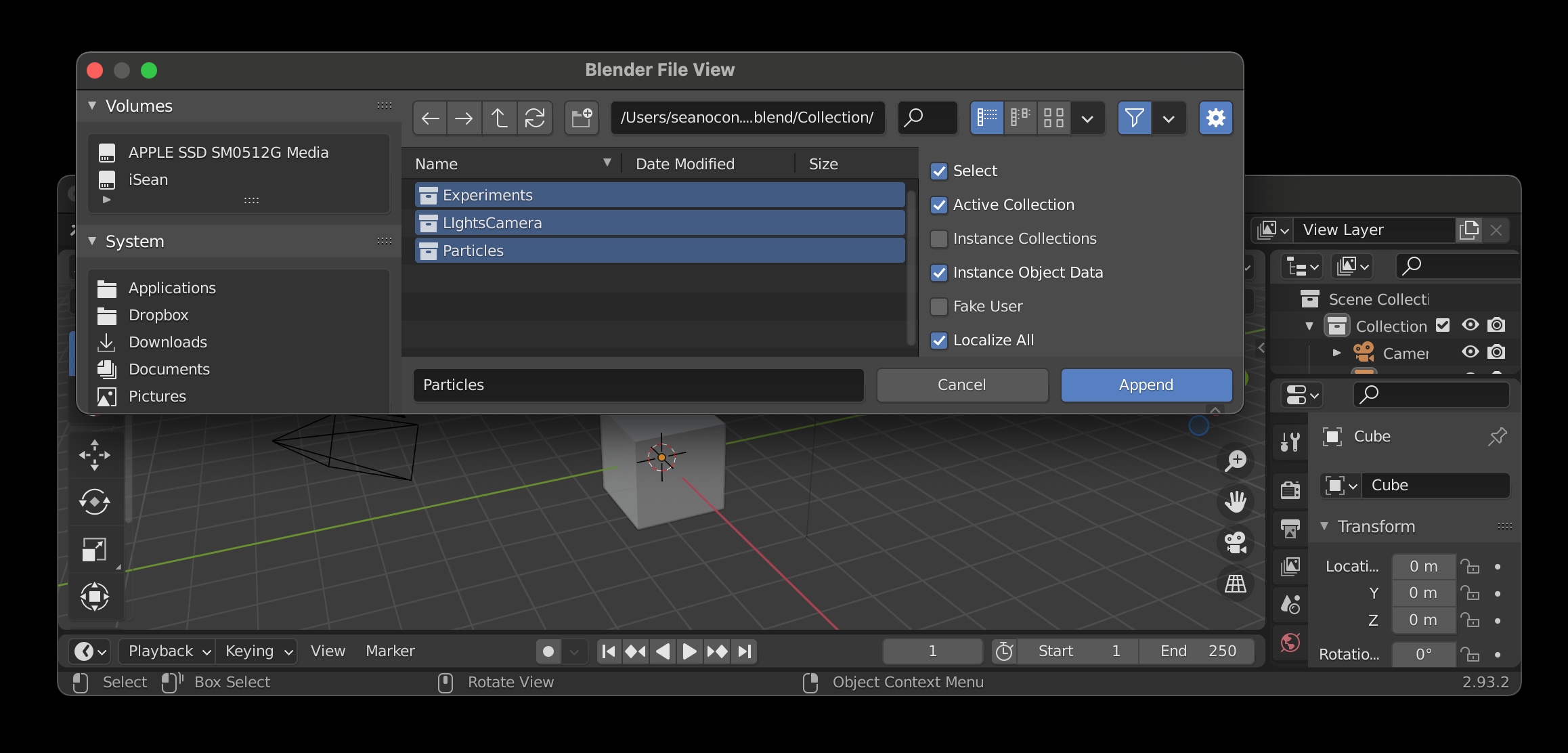 select a vertex blender on mac