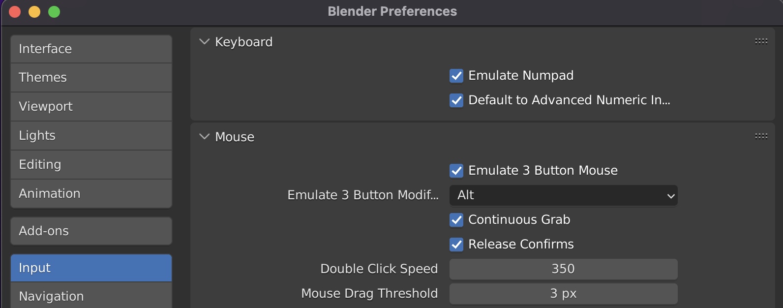 blender preferences mouse kb