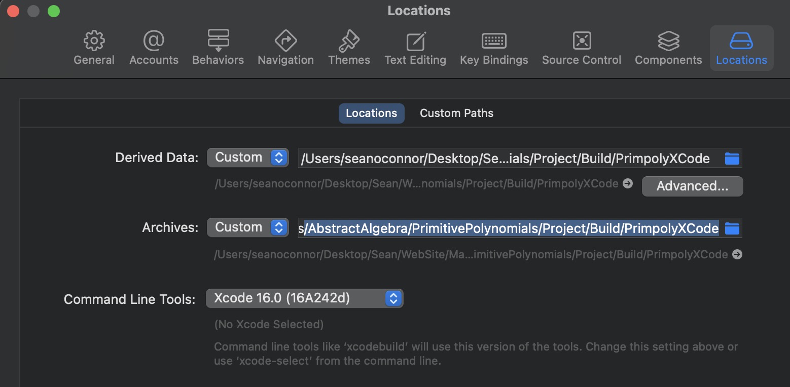 XCode file locations