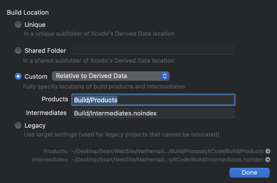 XCode file locations